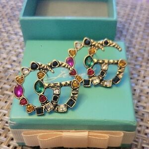Elegant Multicolor Gemstone Earrings